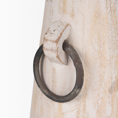 Monique Small Light Brown w/ Handles Wood Pot