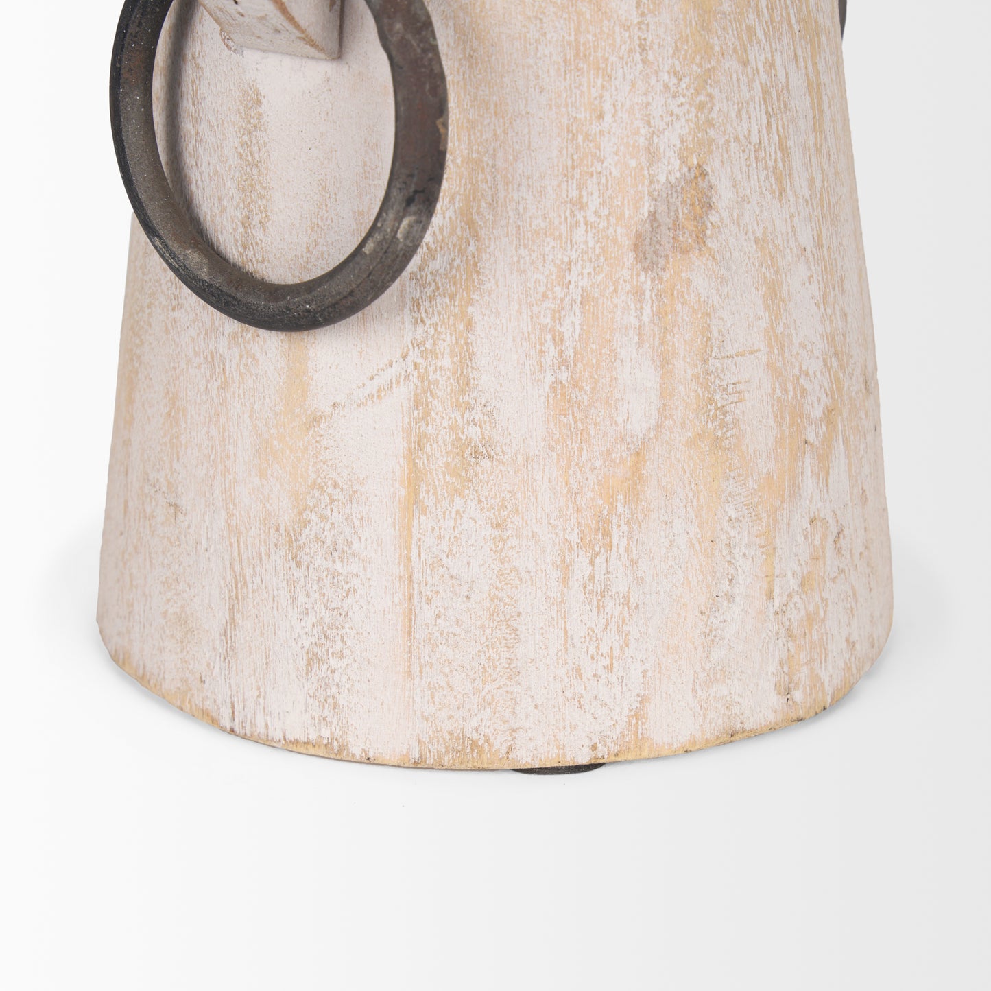 Monique Small Light Brown w/ Handles Wood Pot