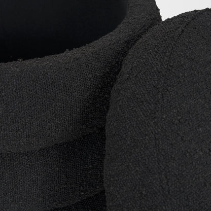 Elise Black Boucle Upholstered Storage Ottoman