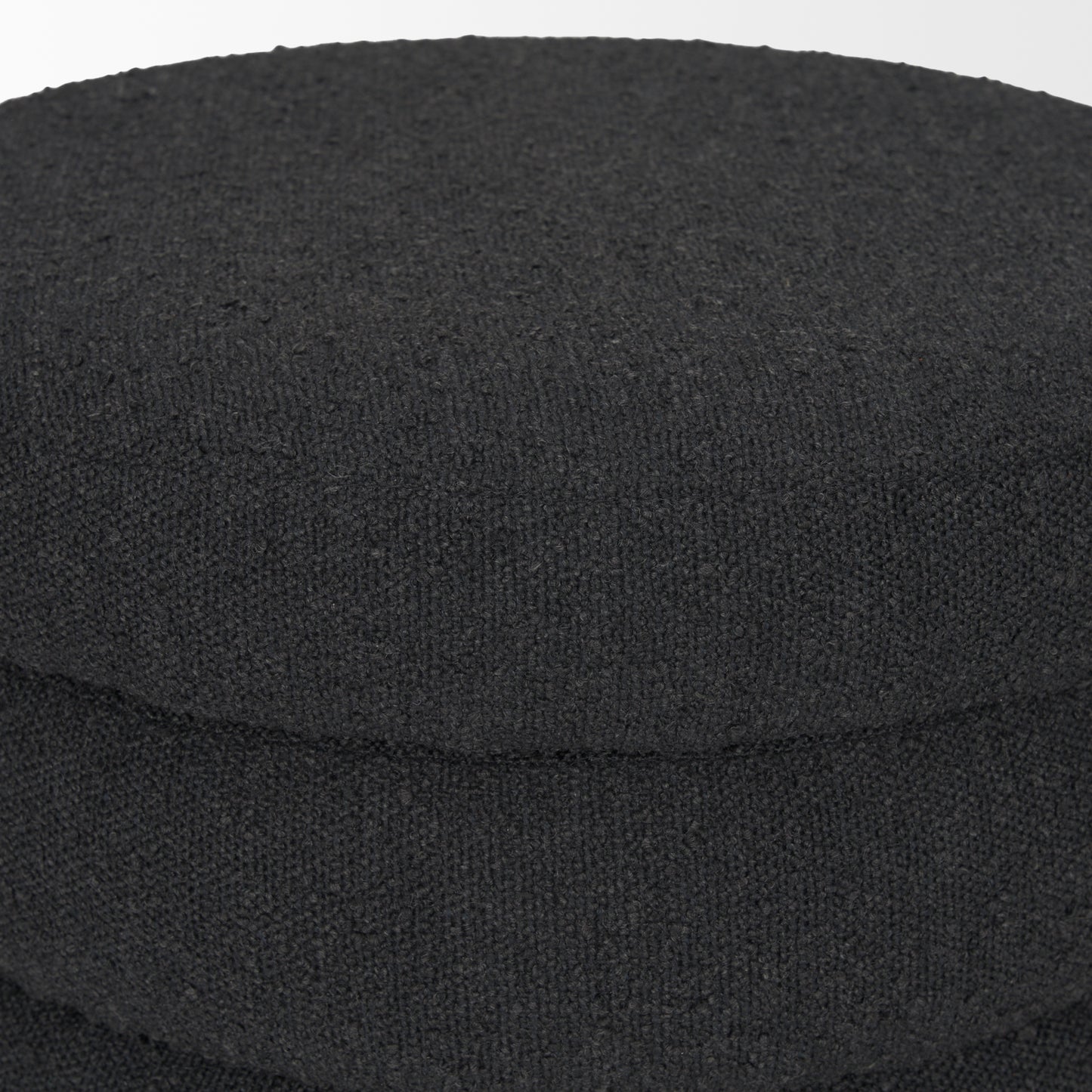 Elise Black Boucle Upholstered Storage Ottoman