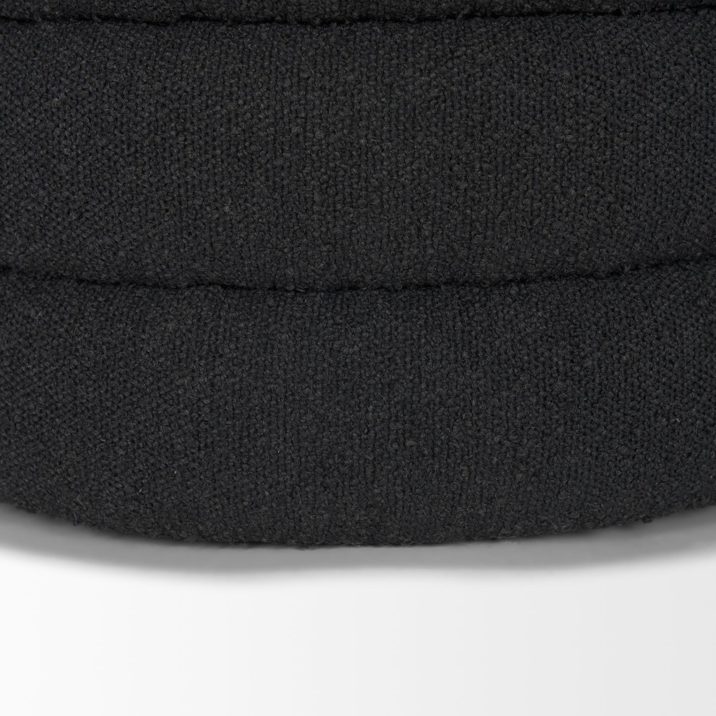 Elise Black Boucle Upholstered Storage Ottoman