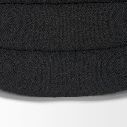 Elise Black Boucle Upholstered Storage Ottoman