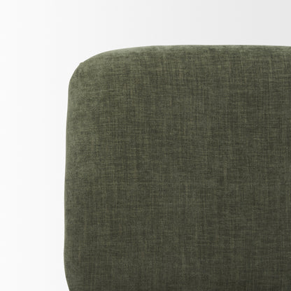 Nora Forest Green Fabric w/ Matte Black Metal Legs Accent Chair