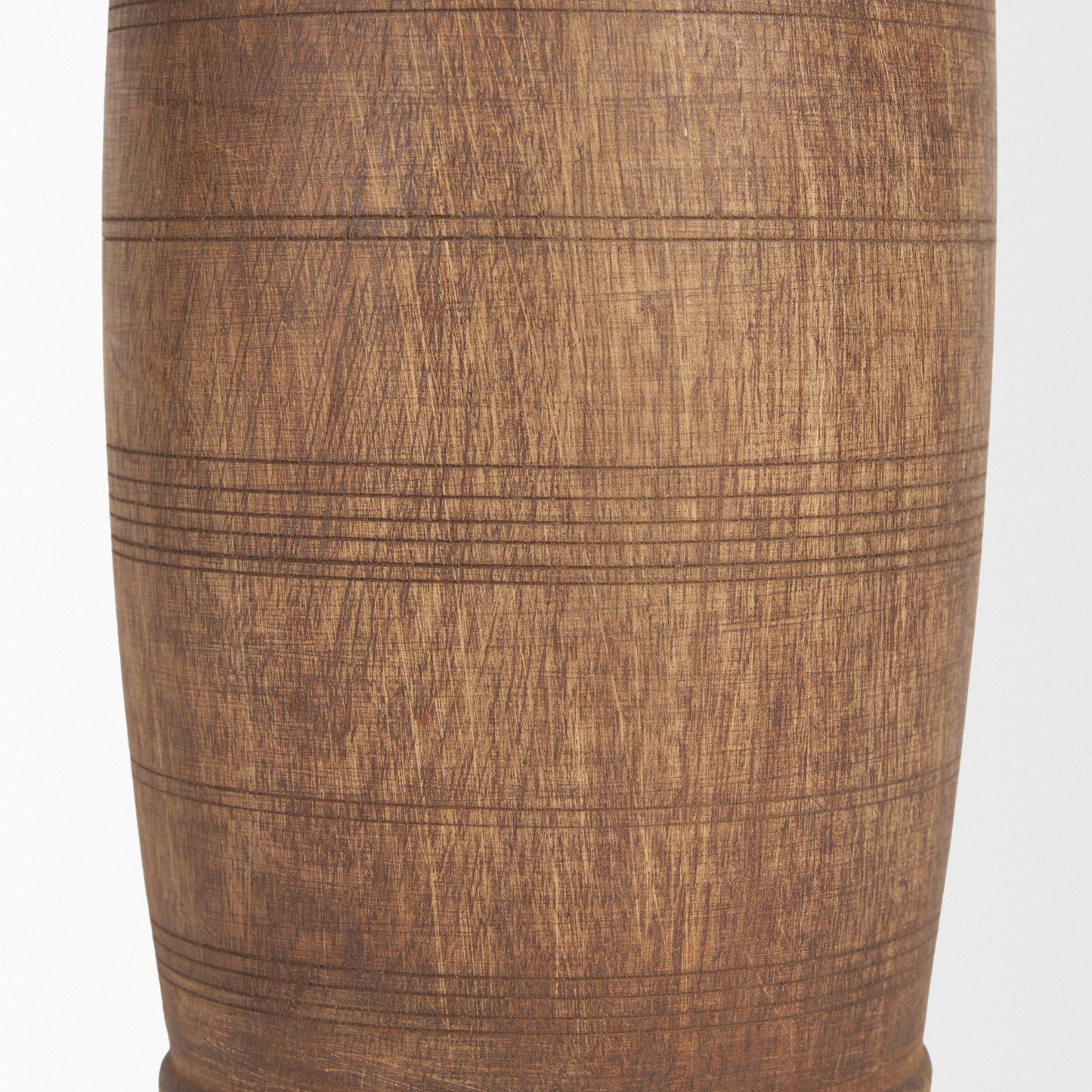 Porta Small Medium Brown Reclaimed Wooden Pot