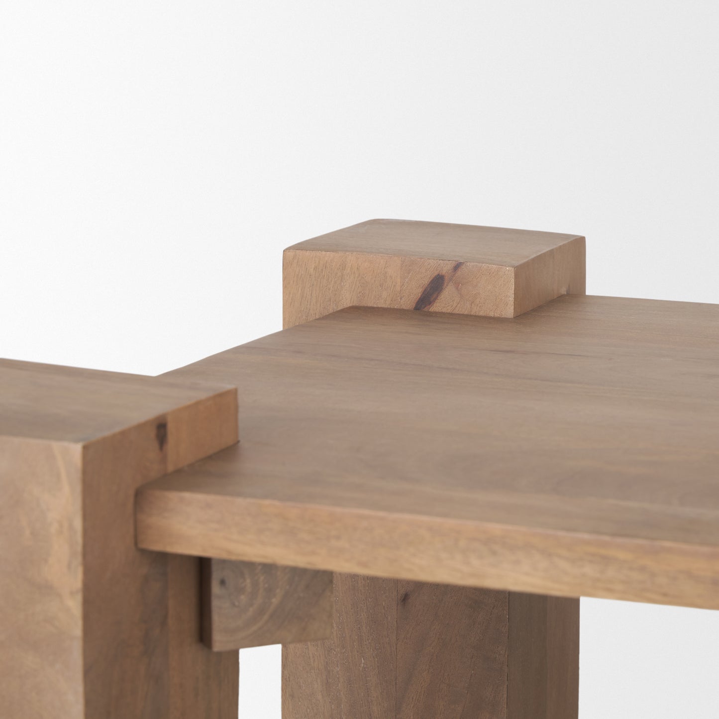 Beth Light Brown Wood Square Accent Table