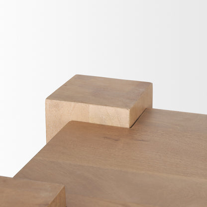 Beth Light Brown Wood w/ 3 Doors Sideboard