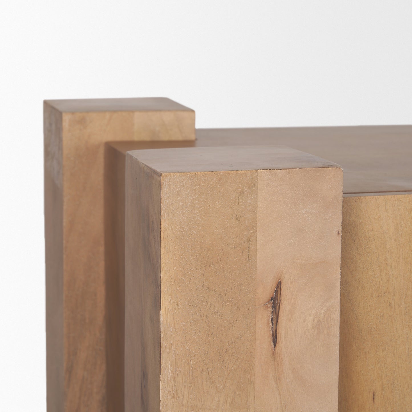 Beth Light Brown Wood w/ 3 Doors Sideboard