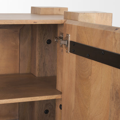 Beth Light Brown Wood w/ 3 Doors Sideboard