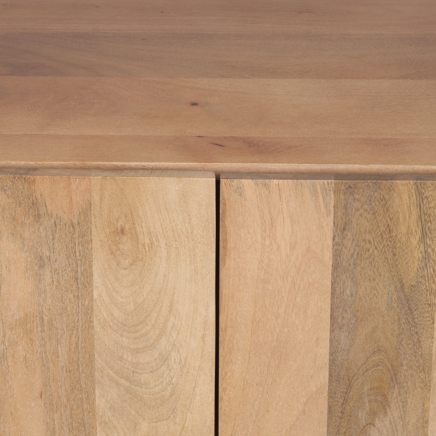 Beth Light Brown Wood w/ Open and Closed Storage Shelving Unit