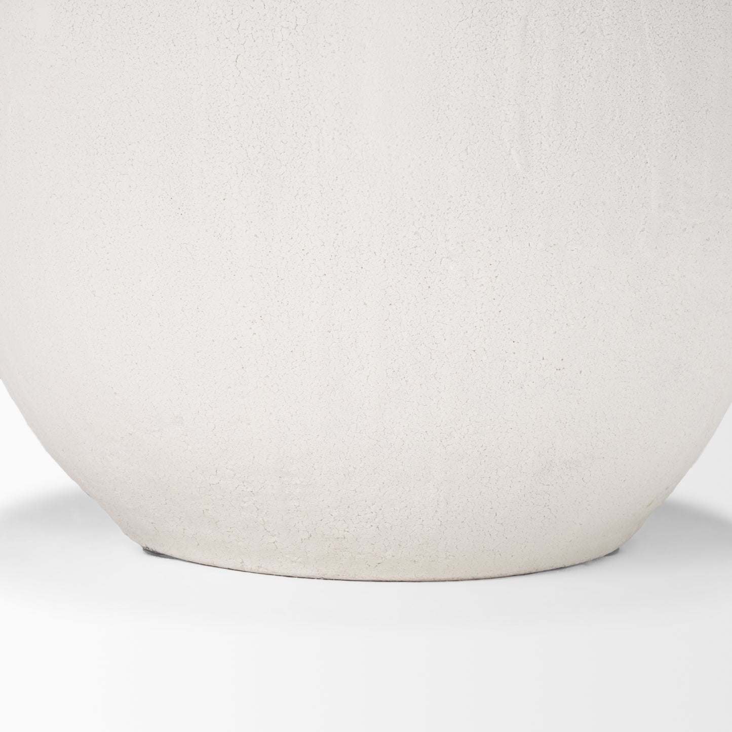 Karakum I Short White Textured Ceramic Vase