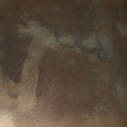 Varun Square Antiqued Brass Metal Tray (Set of 2)