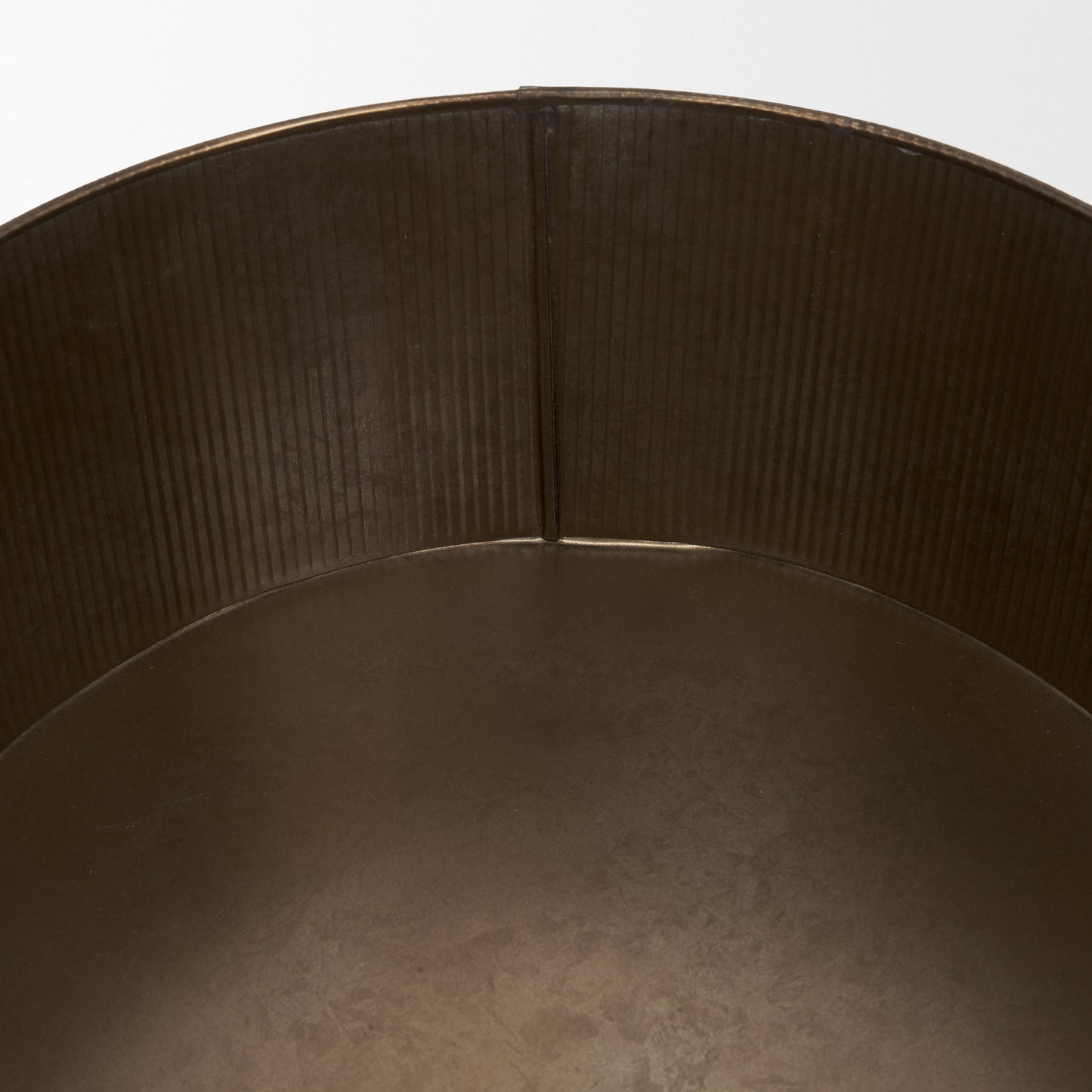 Josephine Round Antique Gold Metal Box (Set of 2)