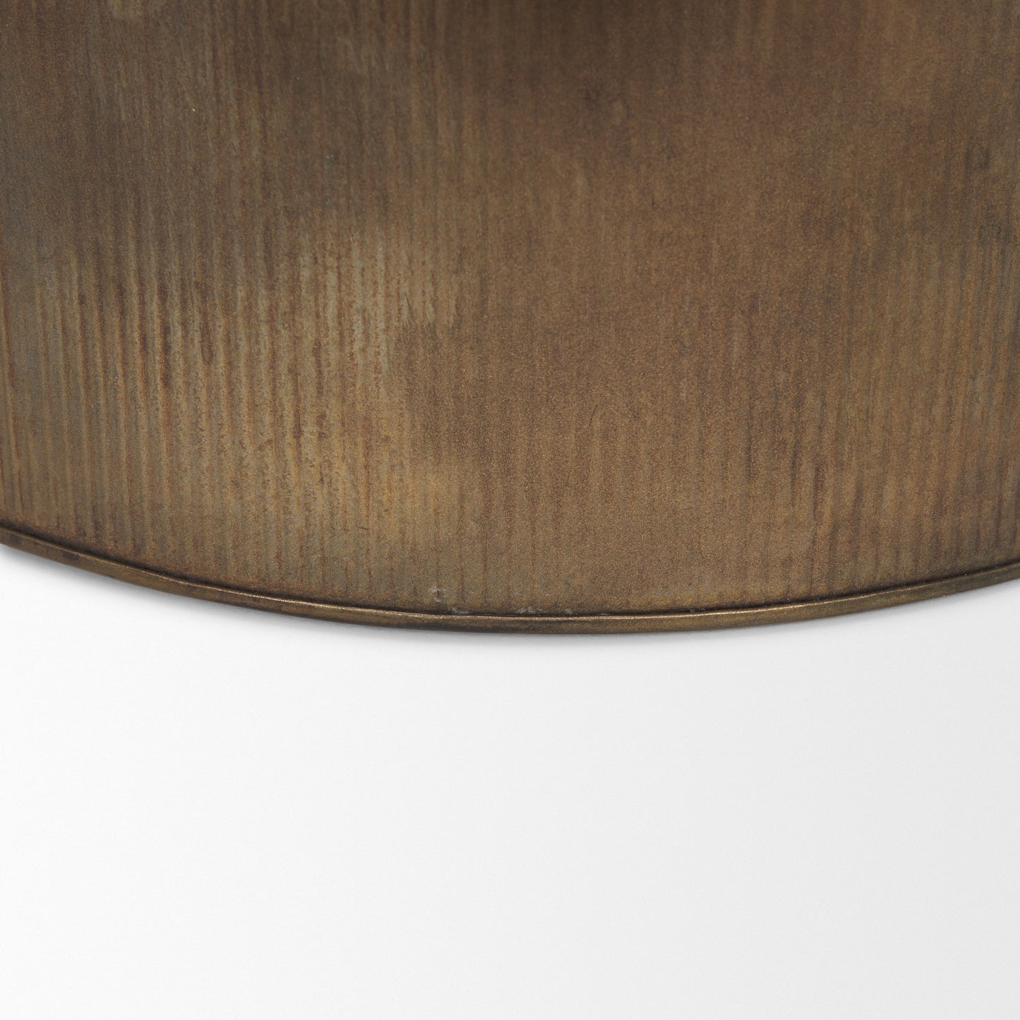 Josephine Round Antique Gold Metal Box (Set of 2)