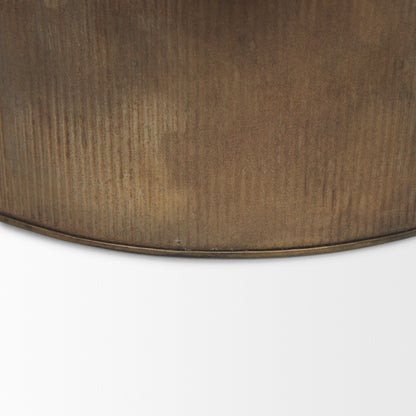 Josephine Round Antique Gold Metal Box (Set of 2)