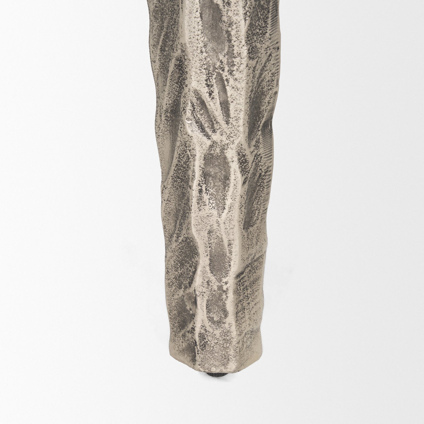 Randy Textured Silver Nickel Cast Aluminum Metal Accent Table