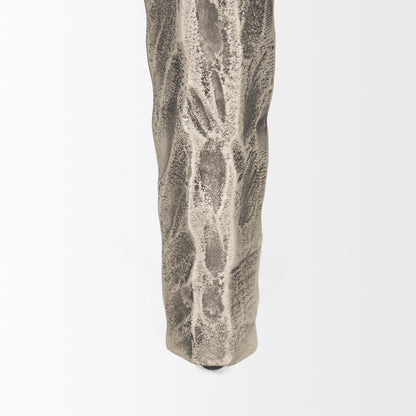 Randy Textured Silver Nickel Cast Aluminum Metal Accent Table