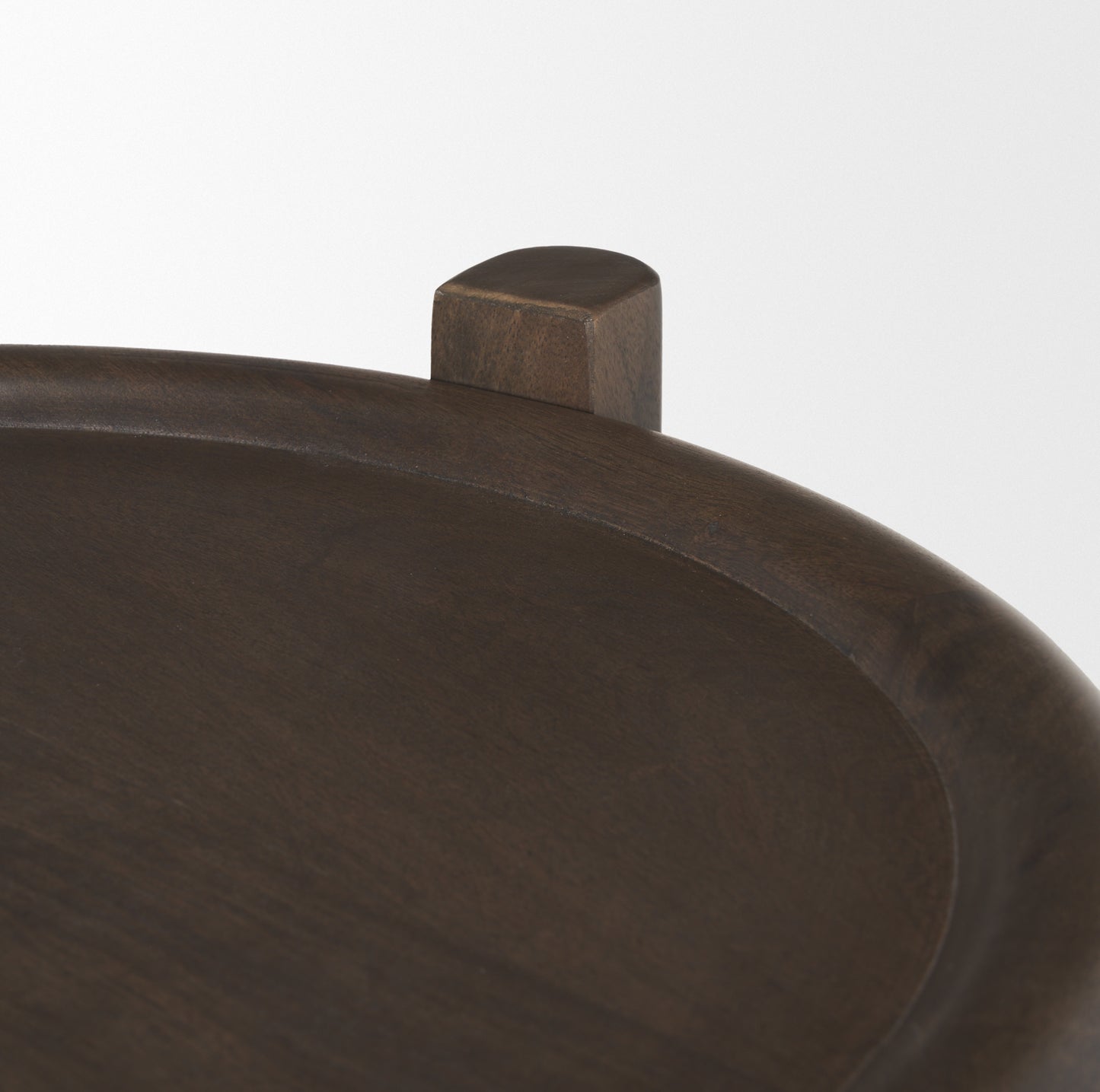 Romi Dark Brown Wood w/ Bottom Shelf Round Accent Table