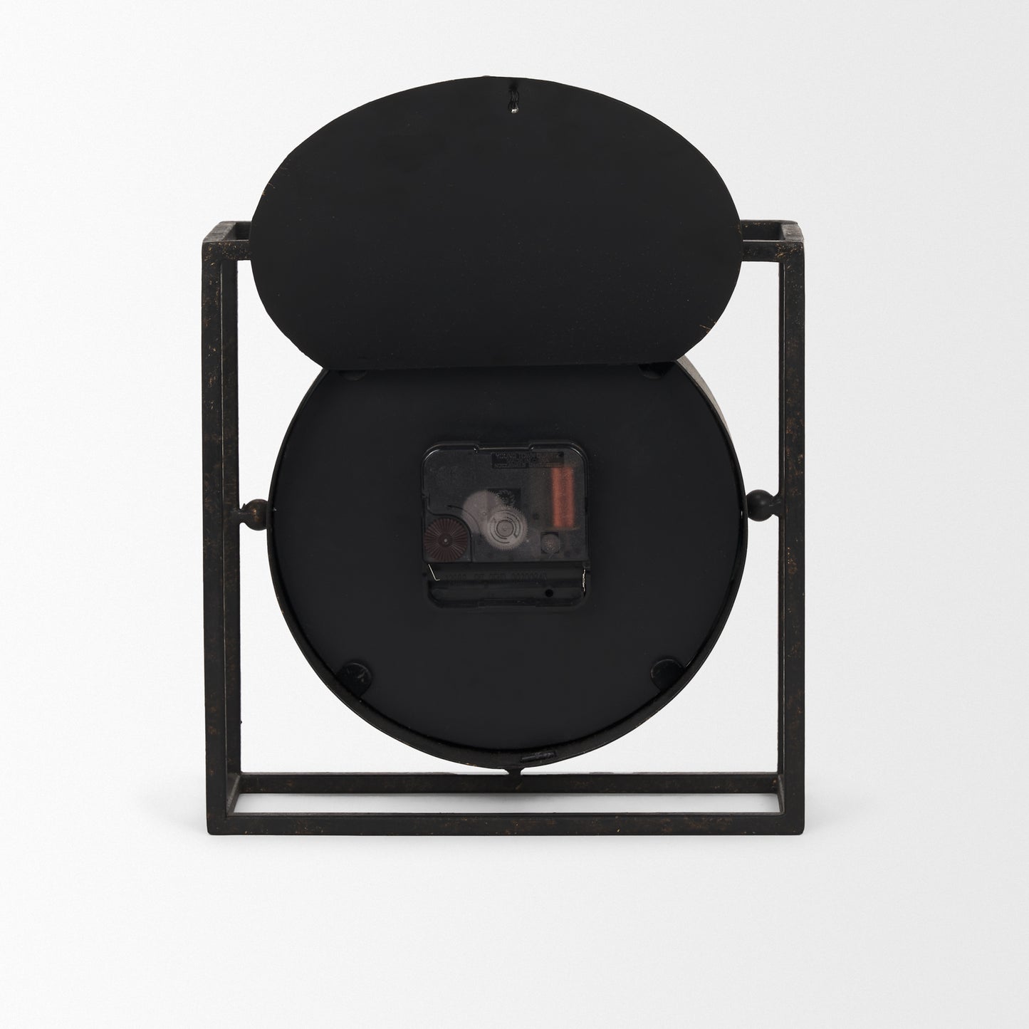 Raisa Black w/ Gold Antiquing Metal Table Clock