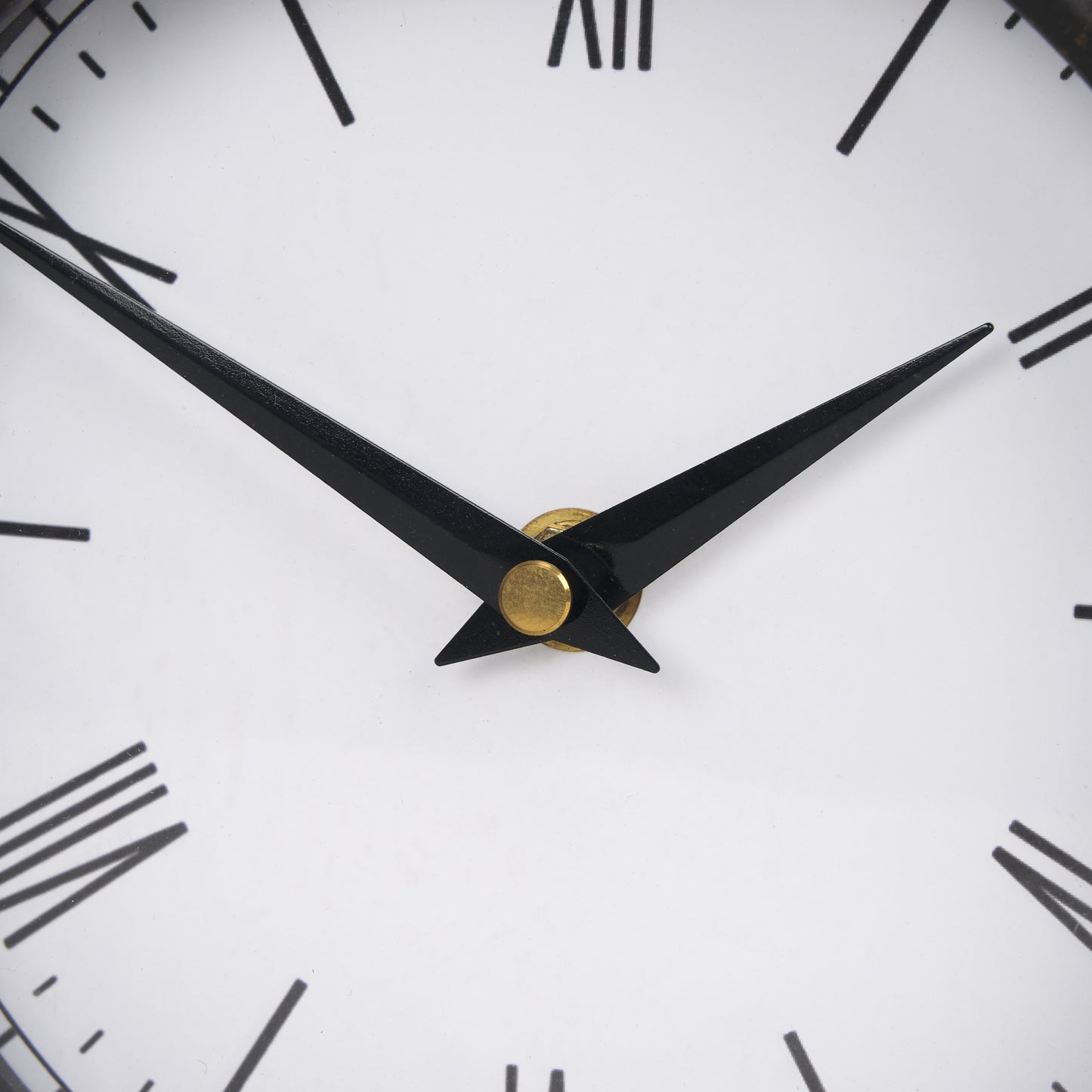 Raisa Black w/ Gold Antiquing Metal Table Clock