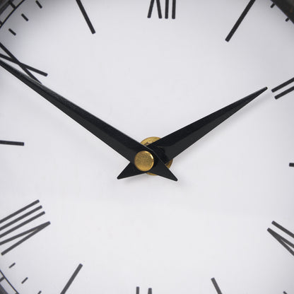 Raisa Black w/ Gold Antiquing Metal Table Clock