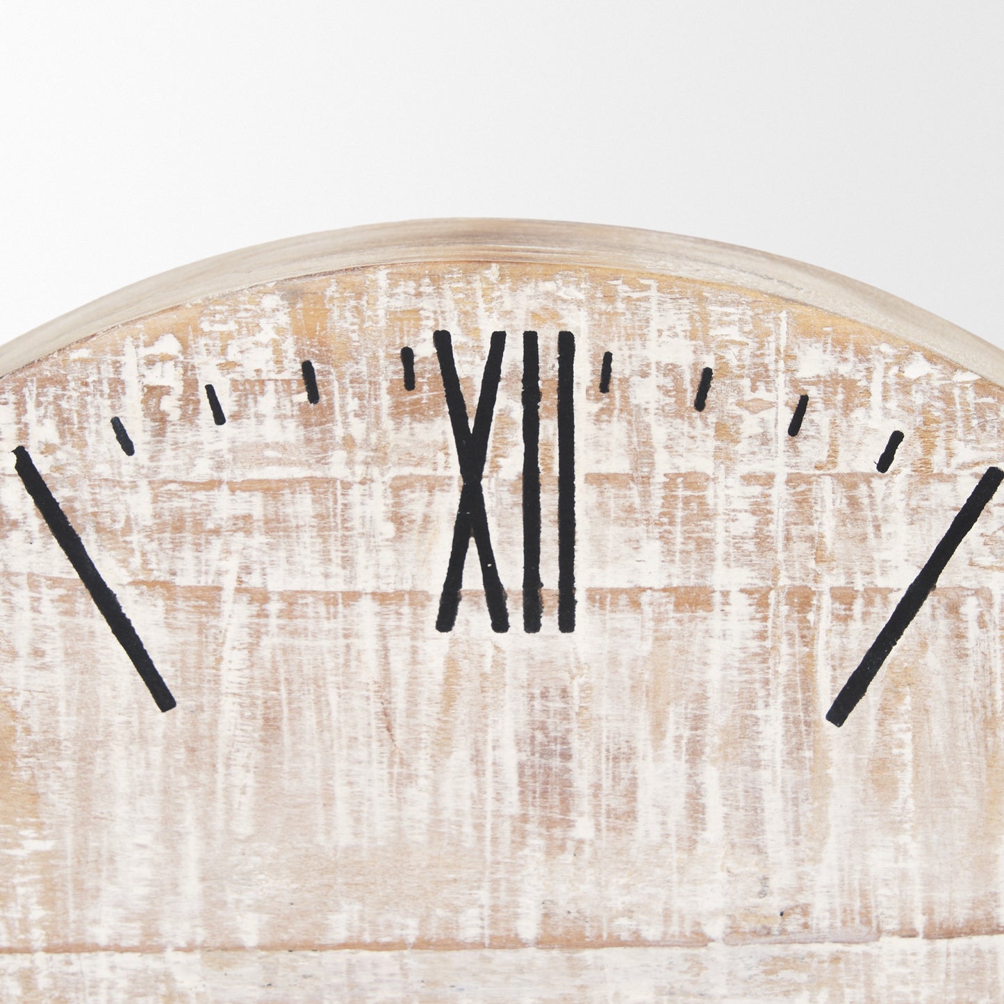 Raja Matte Black Metal w/ Wood Table Clock