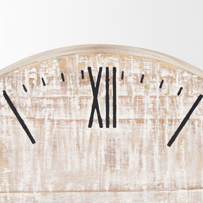 Raja Matte Black Metal w/ Wood Table Clock