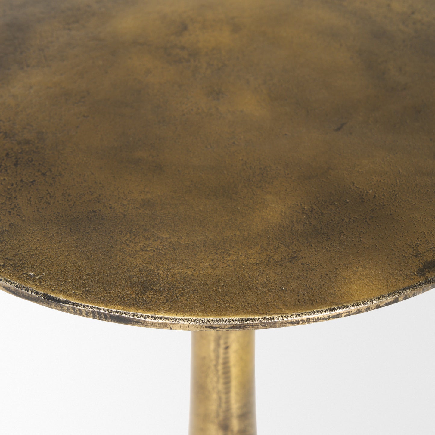 Risha Small Gold Metal Accent Table