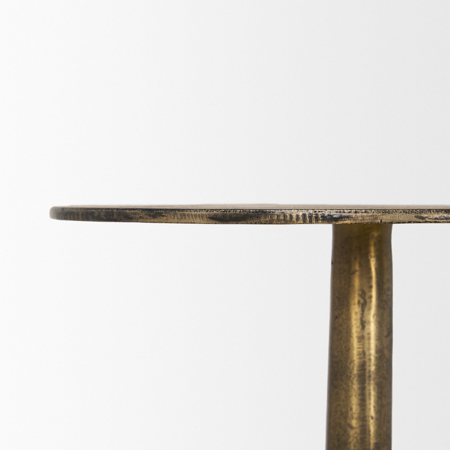 Risha Small Gold Metal Accent Table