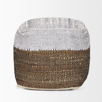 Samiya Jute w/ White Cotton Pouf