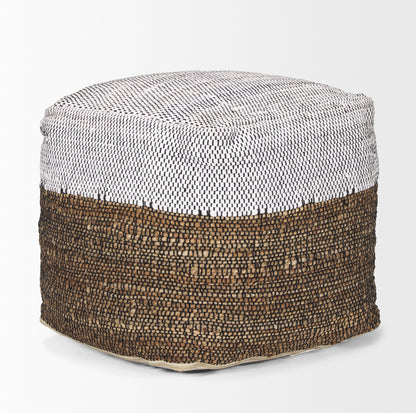 Samiya Jute w/ White Cotton Pouf
