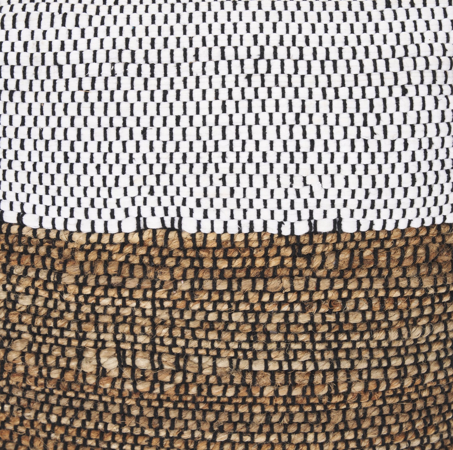 Samiya Jute w/ White Cotton Pouf