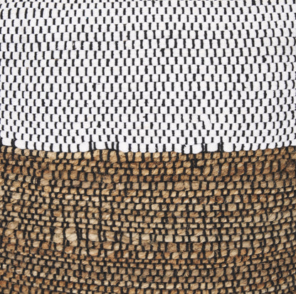 Samiya Jute w/ White Cotton Pouf
