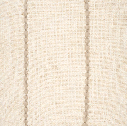Sachi Beige w/ Stitching Pouf