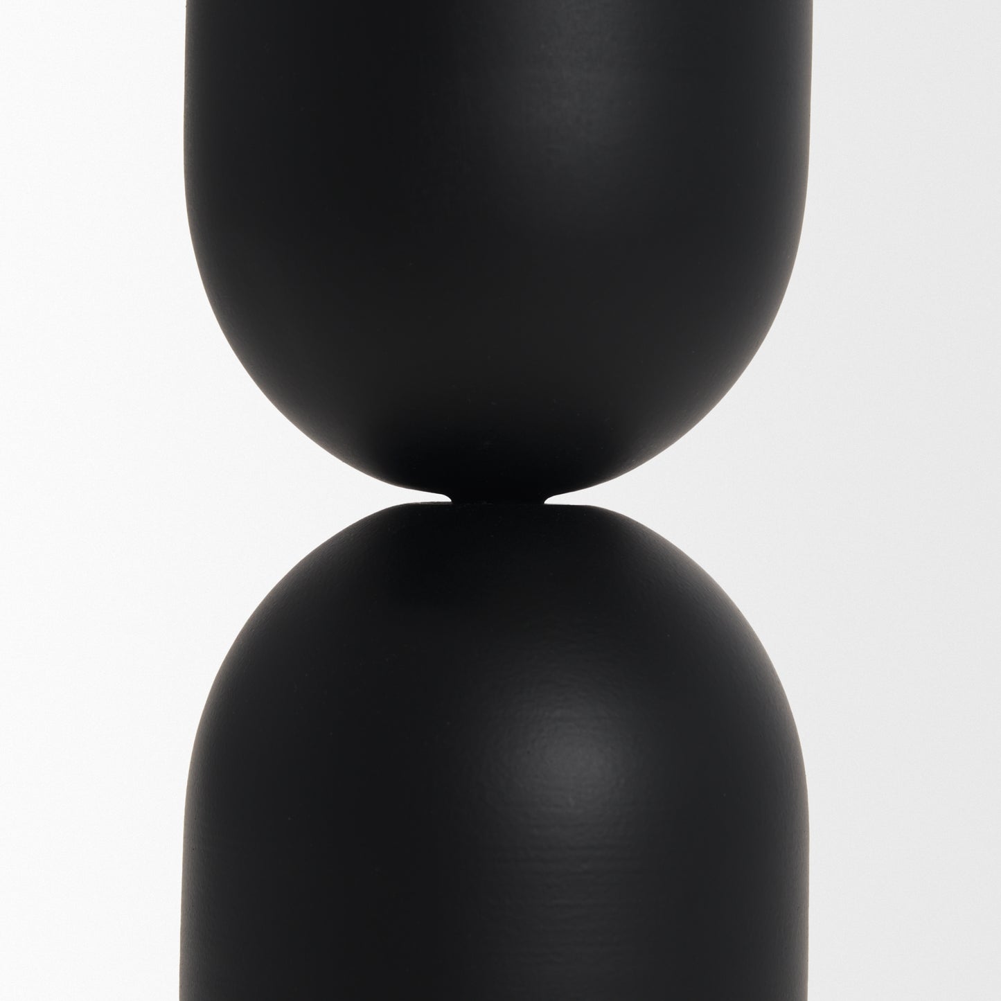 Qamra Short Black Metal Pillar Candle Holder