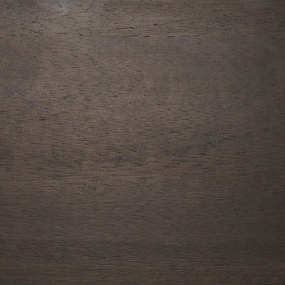 Romi Dark Brown Wood w/ 3 Shelves Oval Console Table