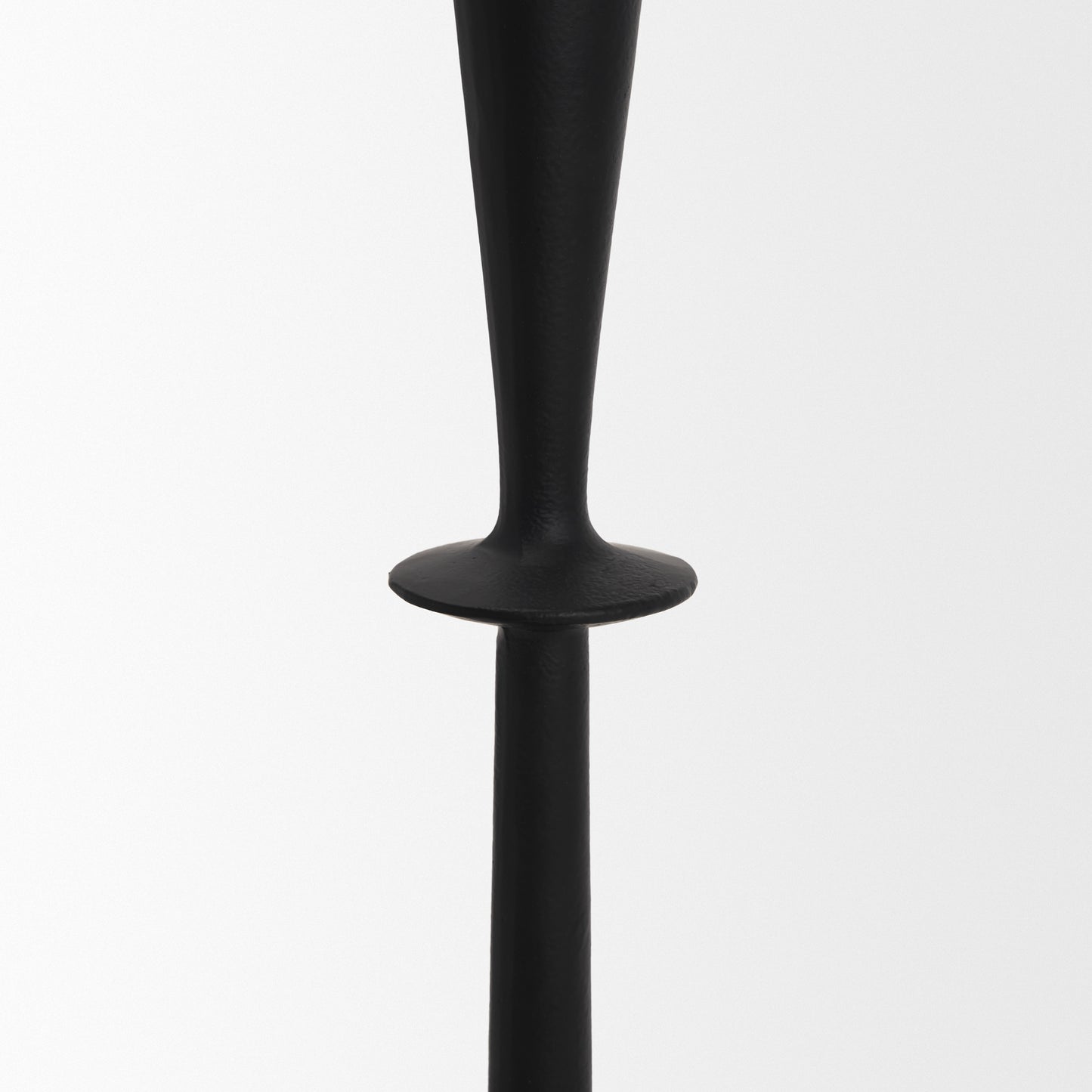 Qwin Matte Black Cast Aluminum Short Candle Holder
