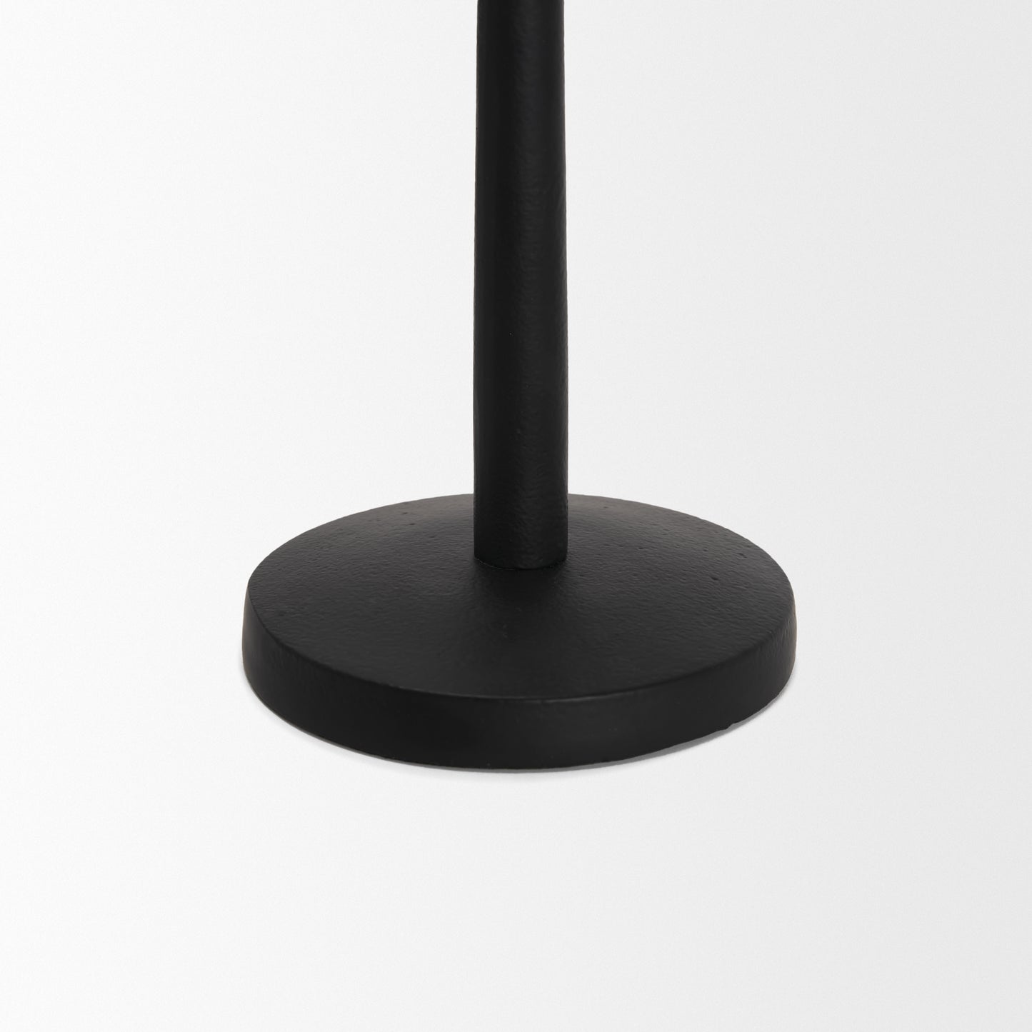 Qwin Matte Black Cast Aluminum Short Candle Holder