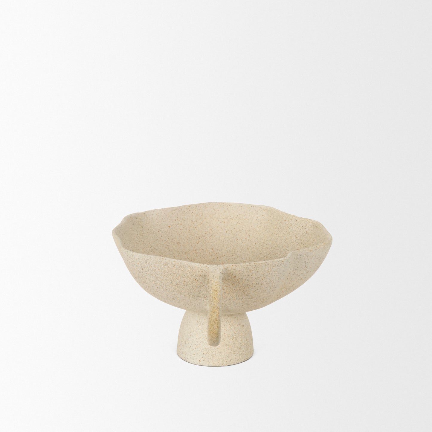 Radka Beige Textured Small Metal Decorative Bowl