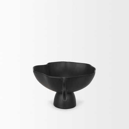 Radka Small Matte Black Metal Decorative Bowl