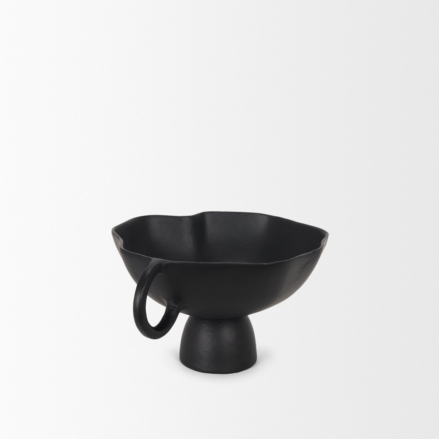 Radka Small Matte Black Metal Decorative Bowl
