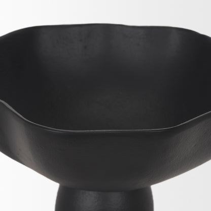 Radka Small Matte Black Metal Decorative Bowl