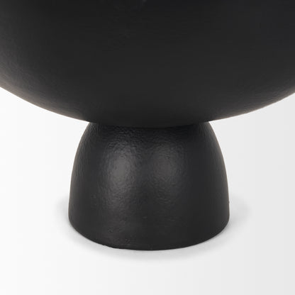 Radka Small Matte Black Metal Decorative Bowl