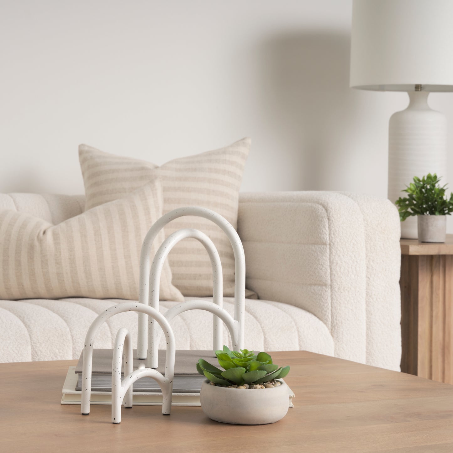 Springe White & Gray Speckled Arch Decorative Object (Set of 2)