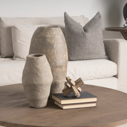 Rundal Small Gray Paper Mache Vase