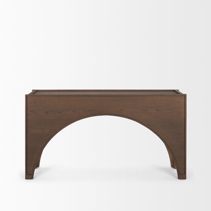 Laraya Dark Brown Wood Arched Console Table