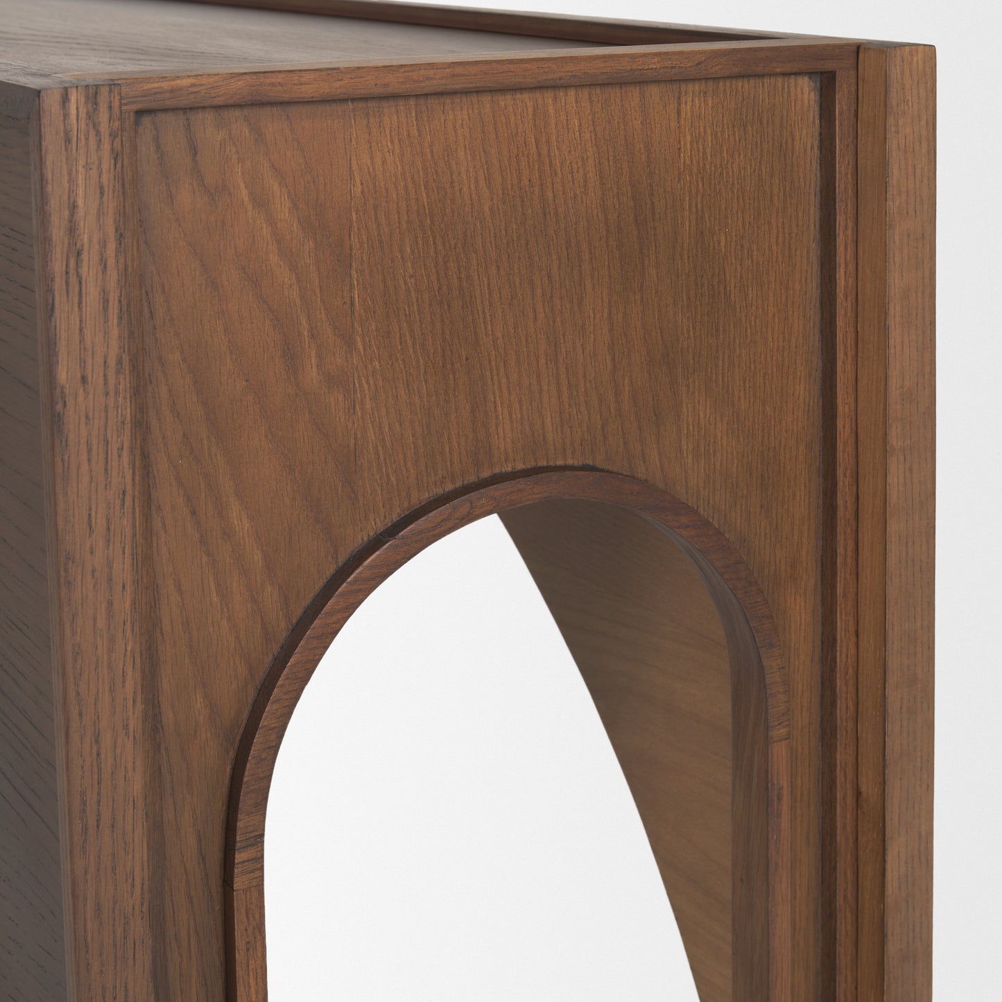 Laraya Dark Brown Wood Arched Console Table
