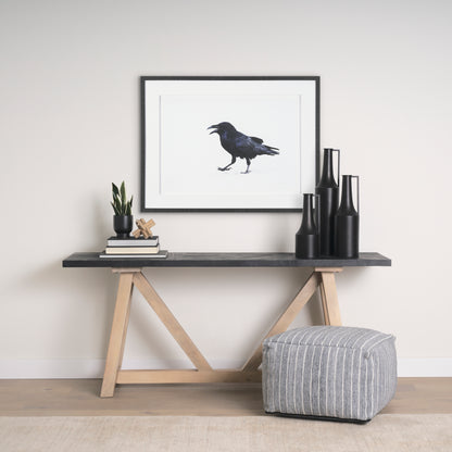 Aubrey Small 14.0H Black Iron Flower Vase