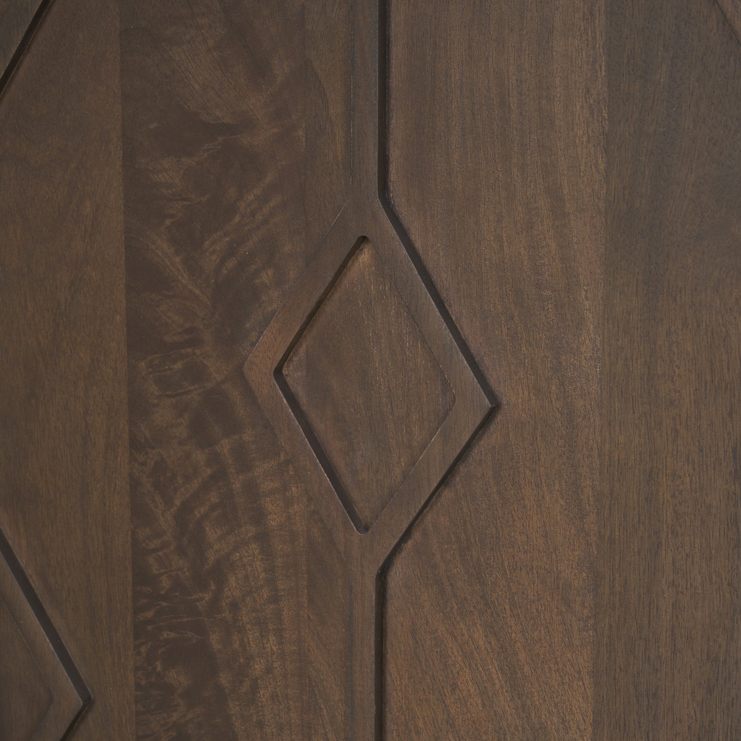 Heera Dark Brown Diamond Motif w/ Shelf Sideboard