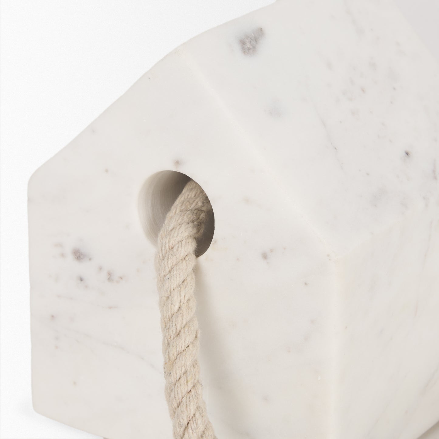 Raena White Marble House Door Stopper