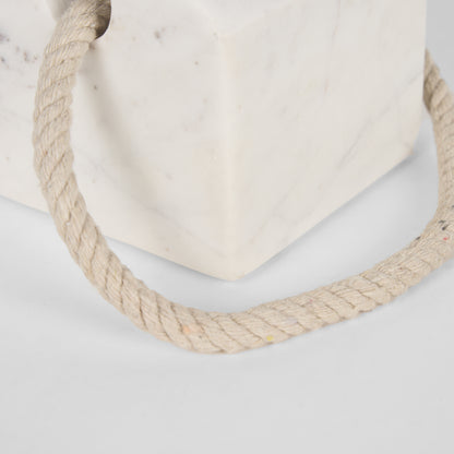 Raena White Marble House Door Stopper